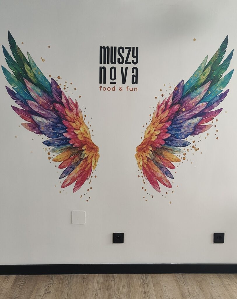 Druk ścienny -Muszynova Skrzydła